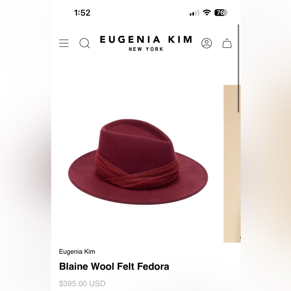 Eugenia Kim Blaine Fedora